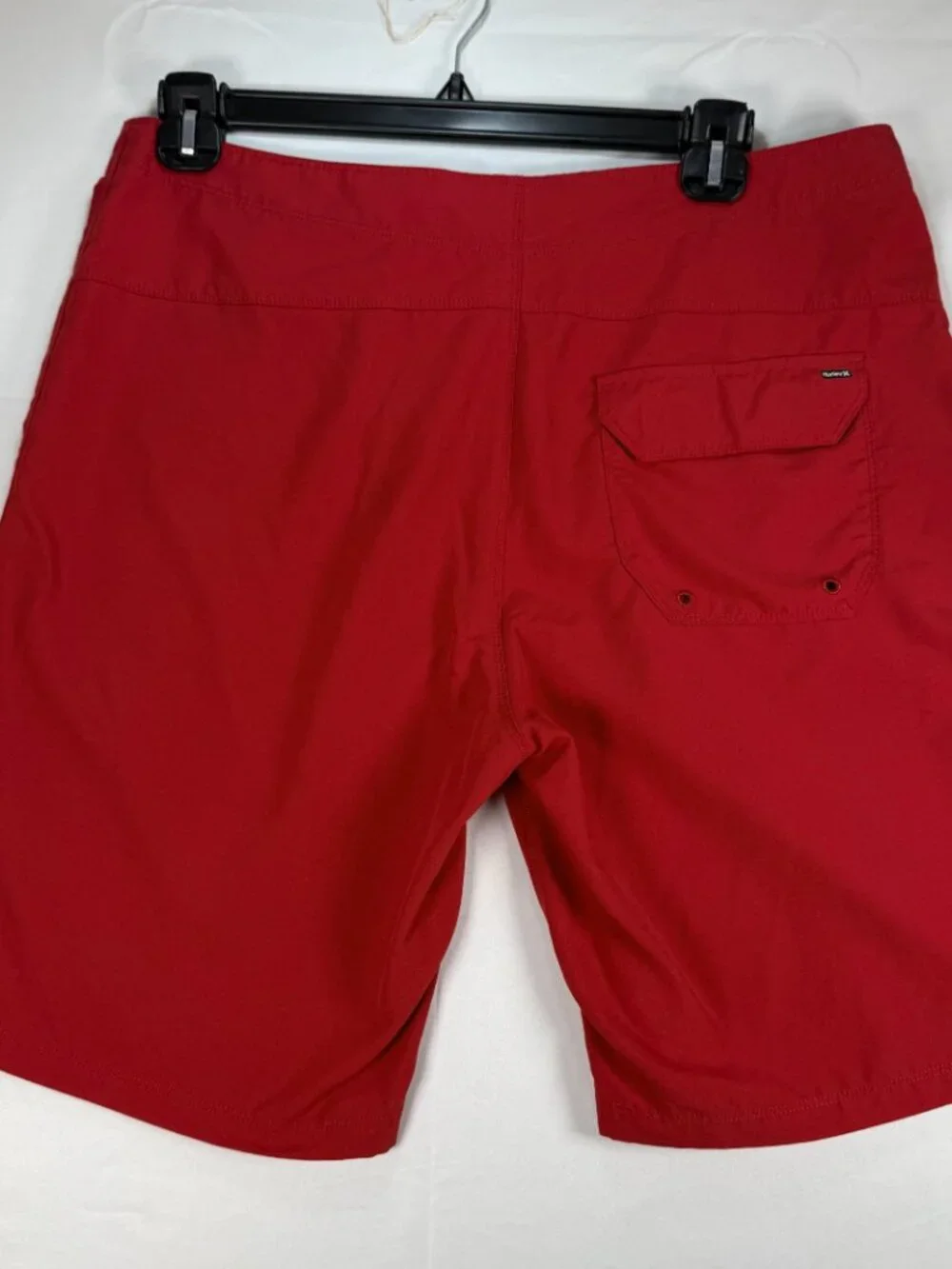 Hurley Board Shorts Mens Size 34 Red Unlined Swim Trunks Comfort 9” Inseam Beach